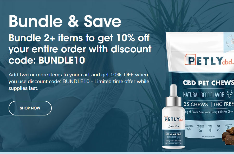 PetlyCBD coupon and discount code for Pets
